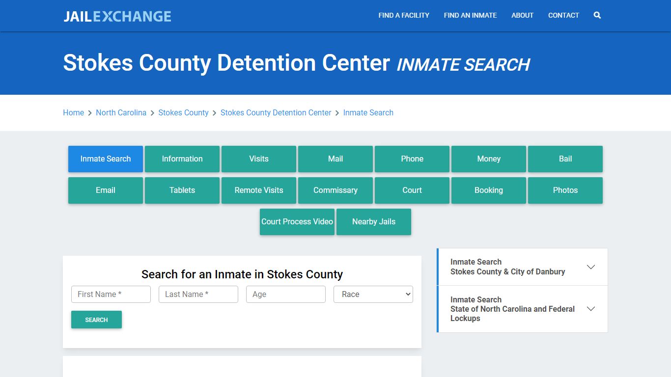 Stokes County Detention Center Inmate Search - Jail Exchange