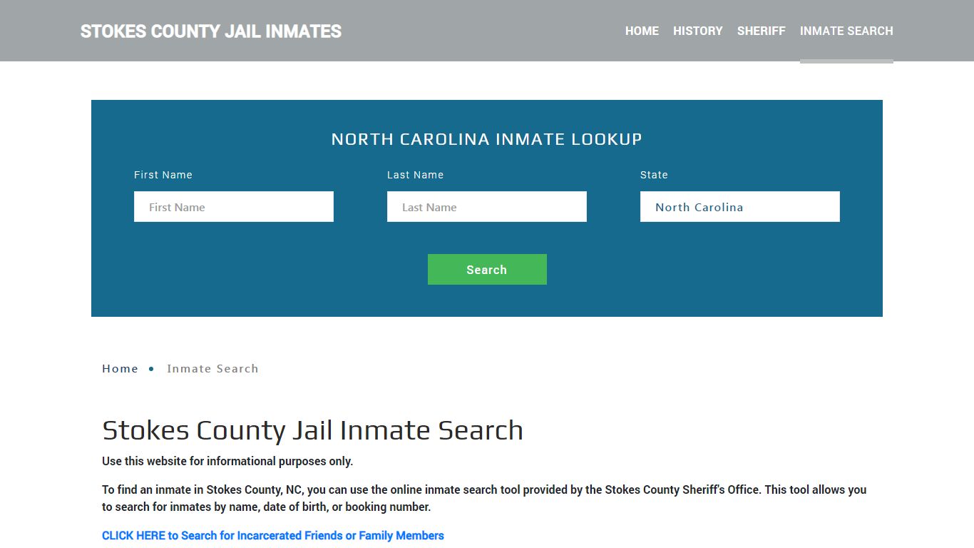 Stokes County, NC Detainee Lookup